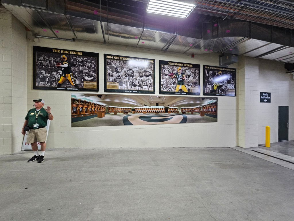 A view of Lambeau Field representing its status as an American sports landmark