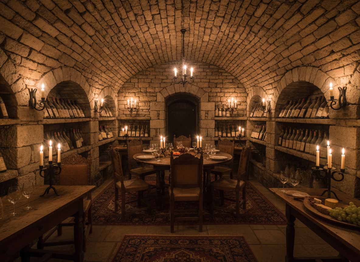 The Civil War–era stone cavern tasting room at South Shore Wine Company