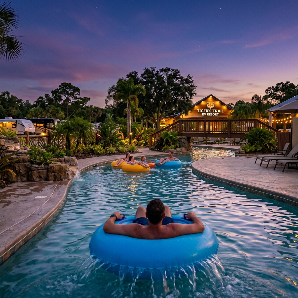 Evening relaxation at Tiger's Trail Resort